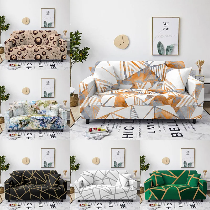 

Printed Sofa Cover Fabric Combination Stretch Spandex All-Inclusive Sofa Covers for Living Room Cushion Cover Couch Cover 1PC