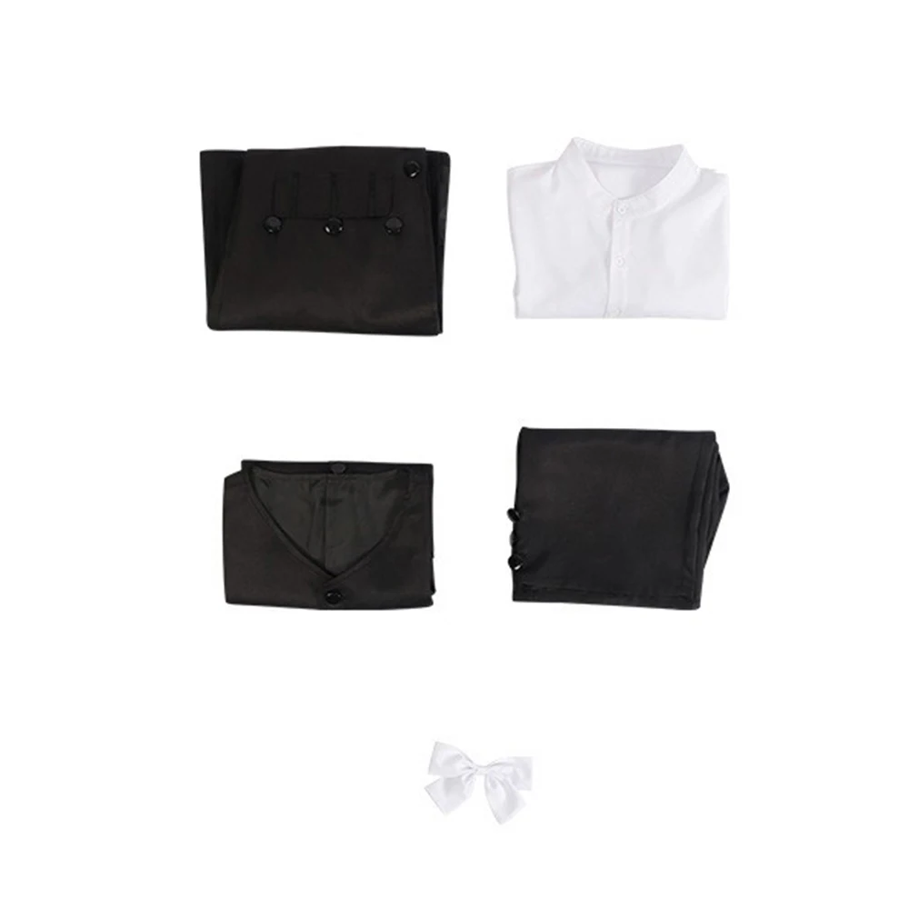 Костюм в стиле барокко рубашка жилет брюки галстук-бабочка черный костюм для