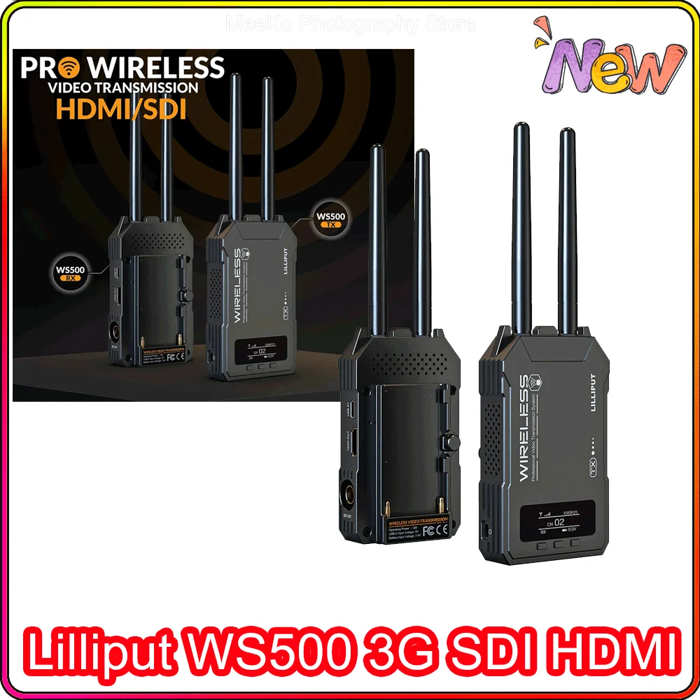 

LILLIPUT WS500 Pro Wireless Transmitter for Microphone SDI Video Monitoring Auto Search Channel Low Latency Transmitter