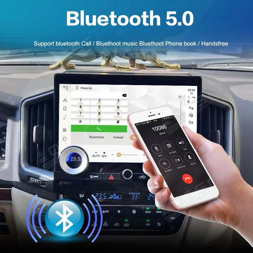 Автомобильный радиоприемник для Toyota Land Cruiser 200 LC200 2016-2021 Android 2Din стереоприемник