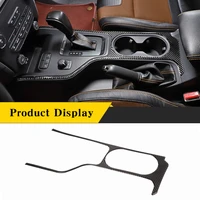 for ford ranger wildtrak 2015 2021 real carbon fiber car center control shift panel frame trim sticker car interior accessories
