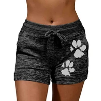2022 womens shorts printed bottoming shorts yoga pants shorts women casual sports waist tie stretch shorts for women