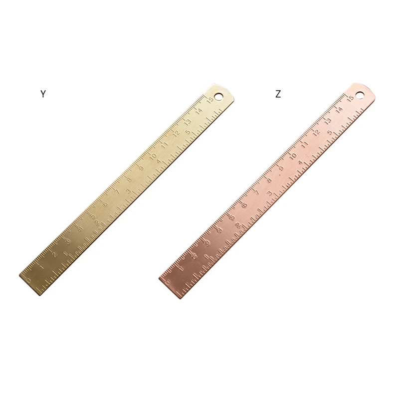 

EDC Measuring Rulers Rod Handy Straight Ruler 15cm Vintage Copper Brass Ruler Outdoor Measure Ruler Tool Painting Measuring Tool