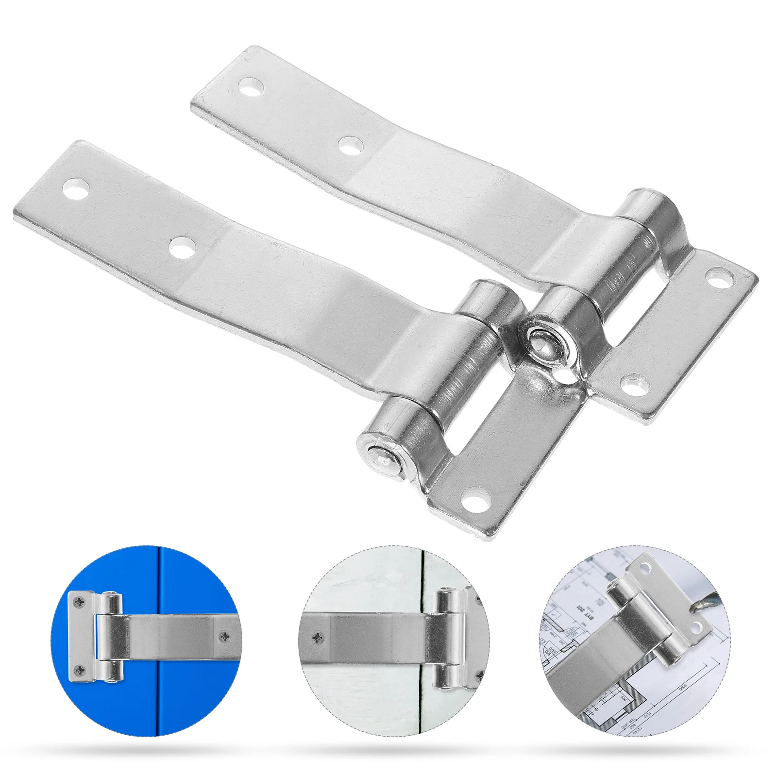 

2 Pcs Trap Heavy Duty Hinges Heavy Duty Torque Cabinet Reinforced Gate Wooden Fences Galvanized Steel Outdoor Bearing