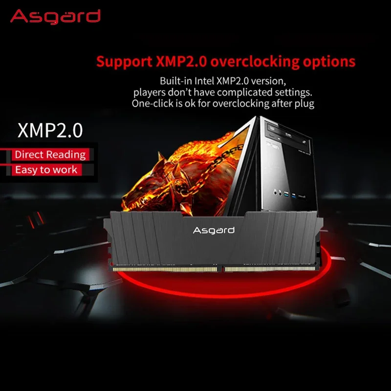 Оперативная память Asgard для ПК DDR4 8 ГБ 16 2666 МГц 3200 3600 настольного компьютера с