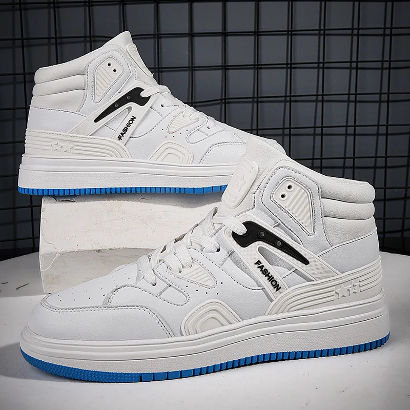 New High-top Mens Sport Shoes Comfortable Basketball Shoes Outdoor Breathable Walking Shoes Athletic Shoes for Male Tenis Basket