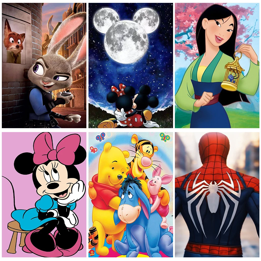 

Набор для вышивки «Микки Маус», Алмазная мозаика «сделай сам» с мультяшными животными, наборы для домашнего декора