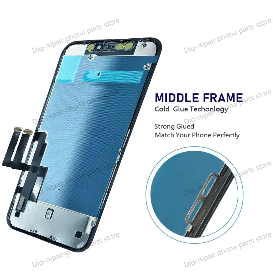 Фото Сменный дисплей для iPhone 11, ЖК-дисплей A2221 A2111 A2223 OLED Pantalla для iPhone 11, ЖК-дисплей с цифровым преобразователем сенсорного экрана в сборе №4