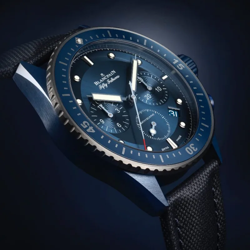 Blancpain Fifty Fathoms Bathyscaphe Chronographe Flyback Fashion Business Luxury Quartz Watch for Men Relógio Masculino Reloj