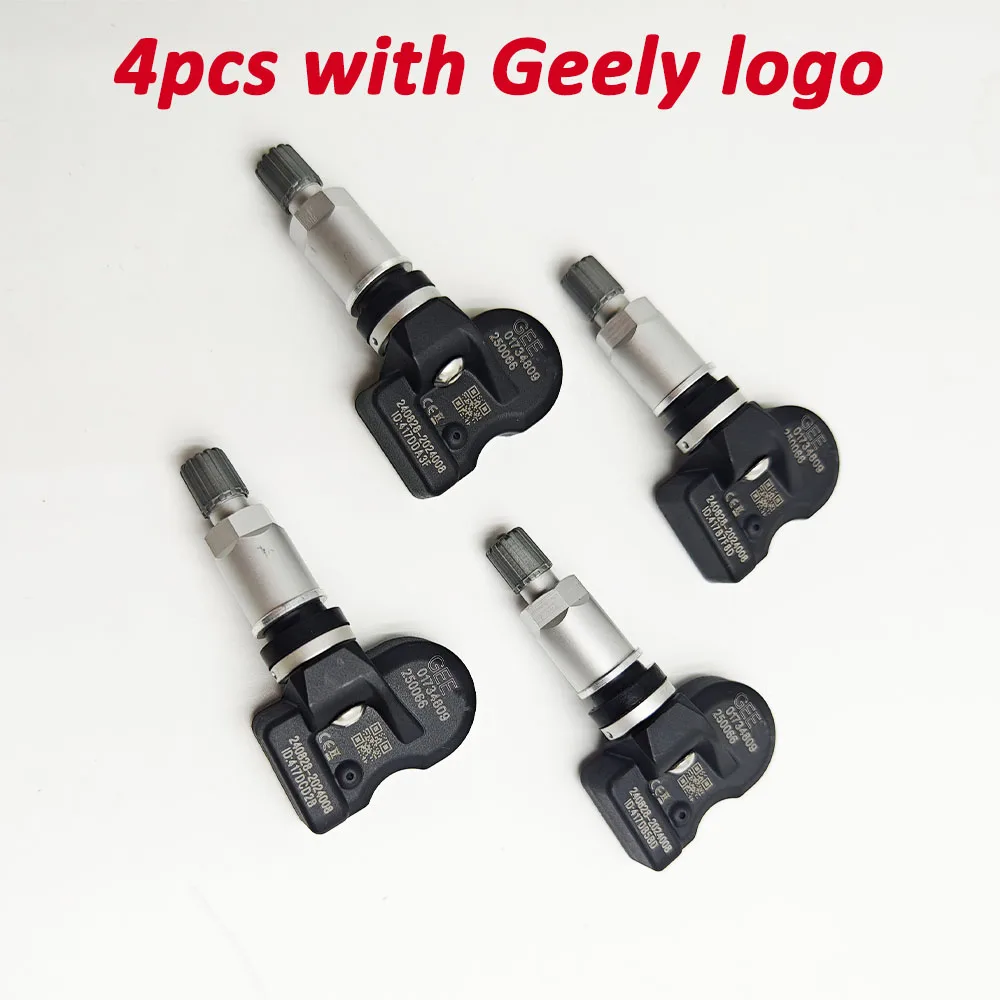 

Датчик давления в шинах 01734809 TPMS высокого качества, 4 шт., для 2017-2023 Geely Emgrand Coolray EV500 EV450 Vision X3 S1 1017034 433 МГц