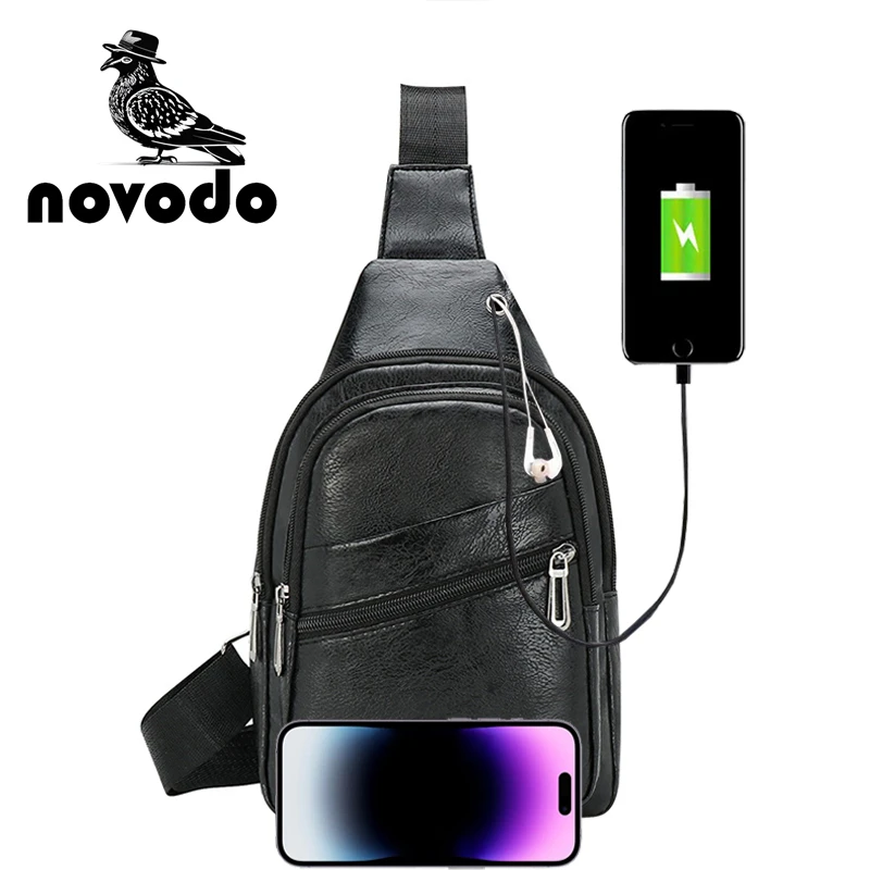 

Mens Causal Chest Bag, Great quality waterproof leather Crossbody Bag, Outdoor Sport Travel Portable Chest Bags juemei922