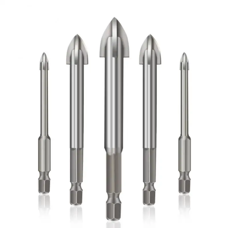 

5PCS/set Multifunctional Cross Alloy Drill Bits Tip High-Performance Utility Tools Efficient Universal Drilling Woodwork Tool