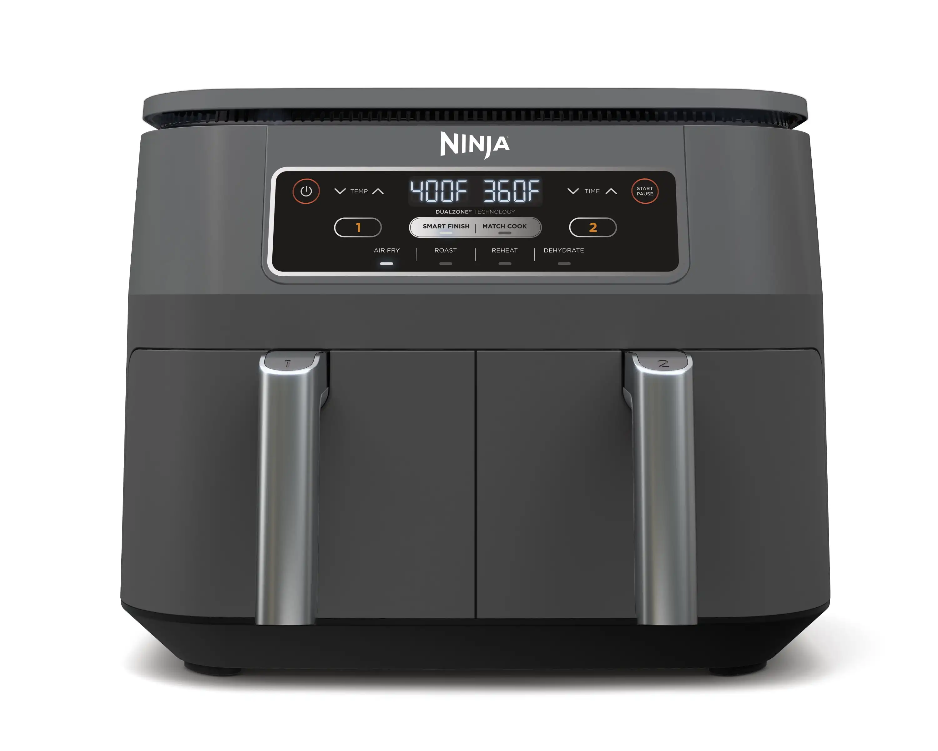 

4-in-1 Functional 8-quart Dual-basket Air Fryer Features Dual-zone Technology for Easy Cleaning