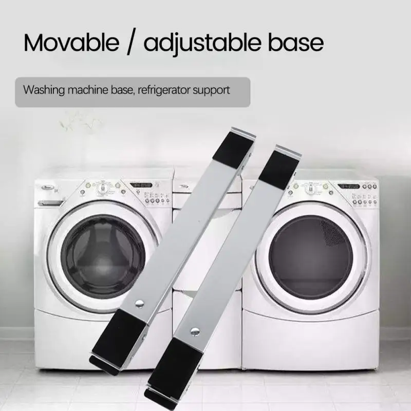 Universal 24 Wheel Washing Machine Holder Mobile Roller Bracket Adjustable Refrigerator Dryer Stand Aathroom Accessories
