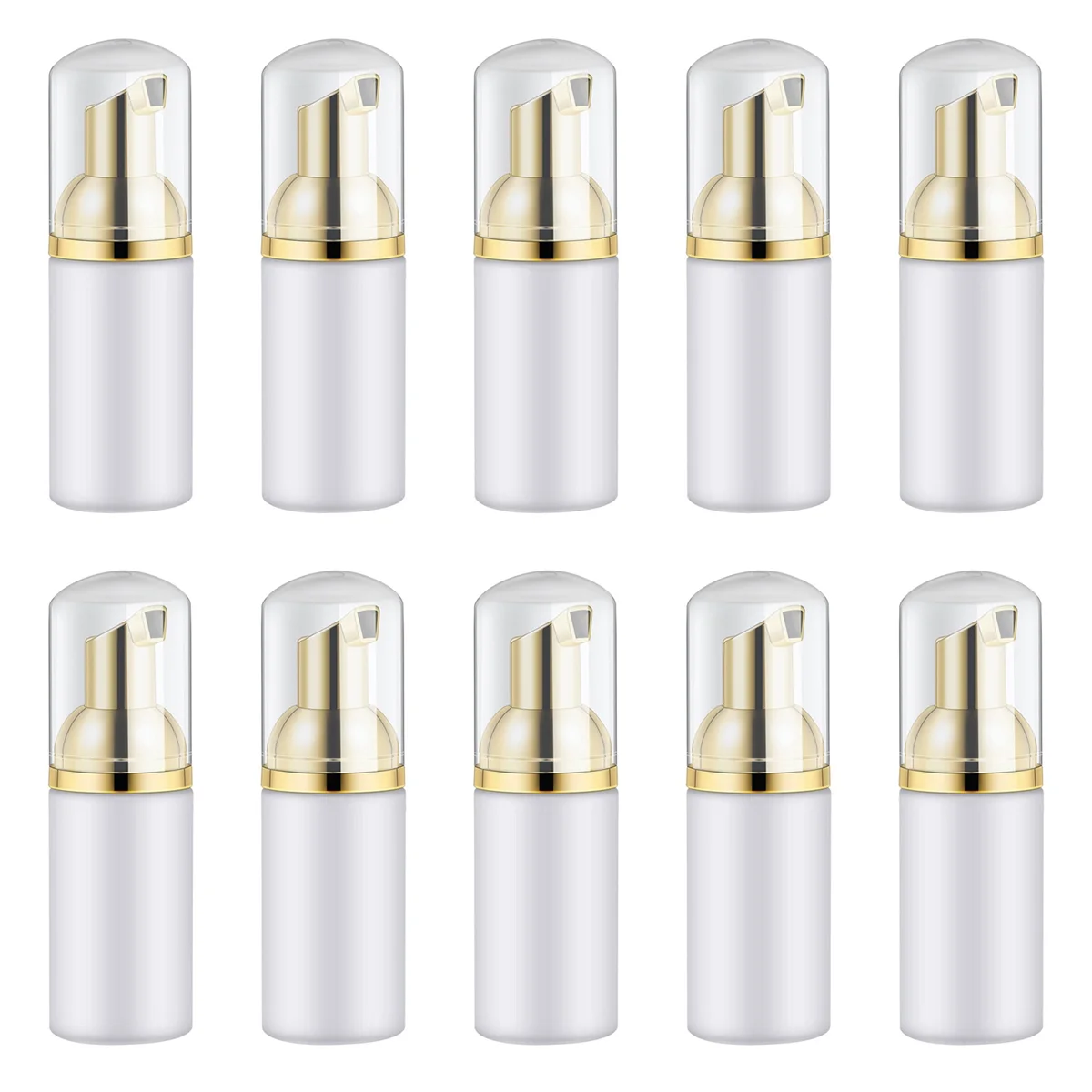 

10 Pieces 60ML Plastic Travel Foaming Soap Dispenser Mini Empty Foaming Liquid Soap Pump Bottles Lash Cleanser Bottles