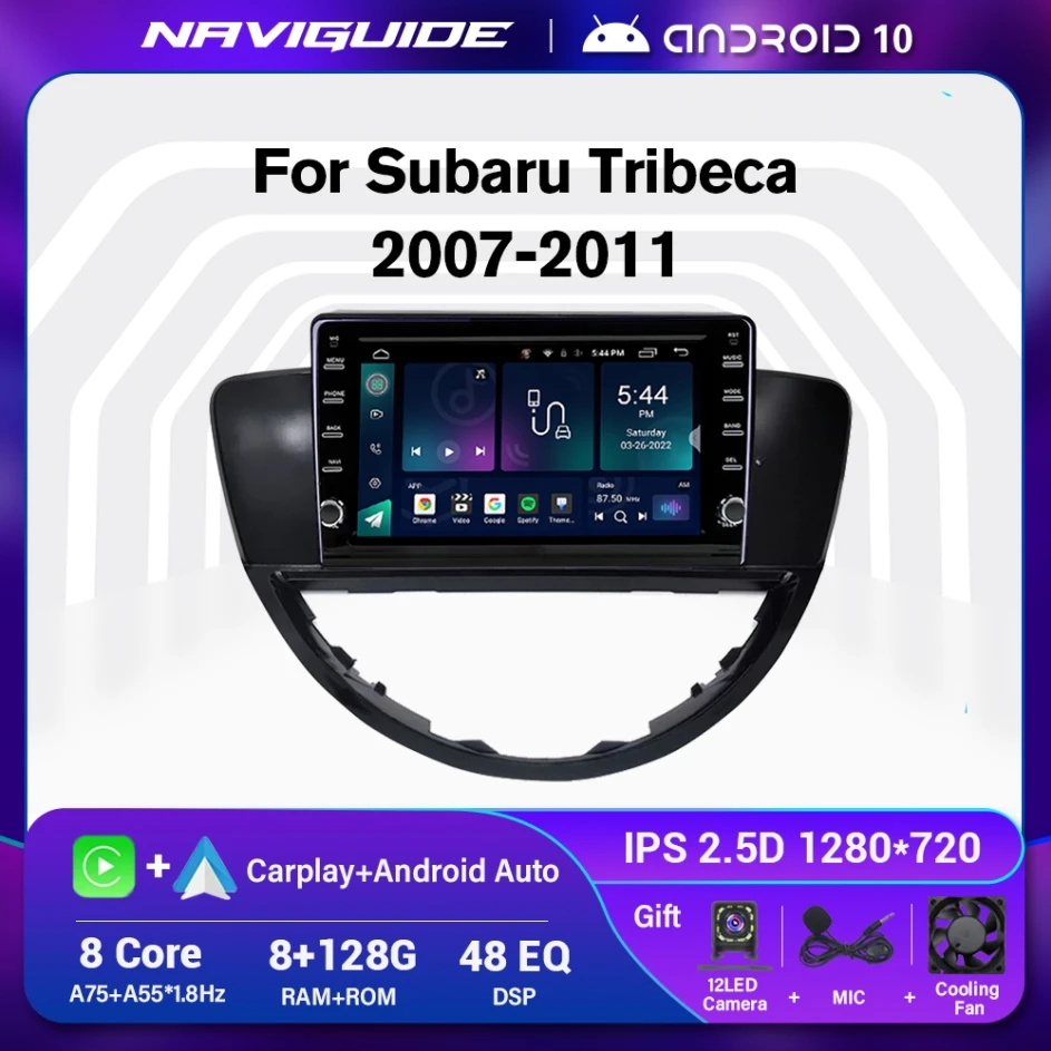 

Автомобильный мультимедийный плеер для Subaru Tribeca 2007-2011, 2Din, Android 10, Wi-Fi, Bluetooth, стереоприемник, радио, GPS-навигация, головное устройство