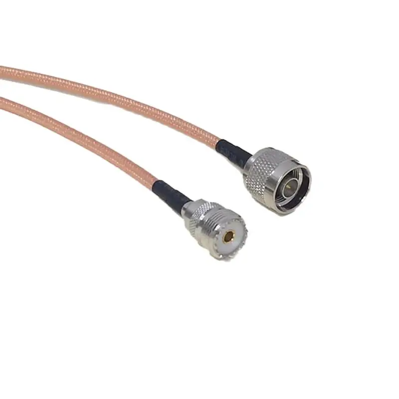 

Высококачественный низкоуровневый UHF гнездовой разъем SO239 переключатель N штекер RF коаксиальный кабель RG142 50 см 20 "/100 см адаптер оптовая прод...