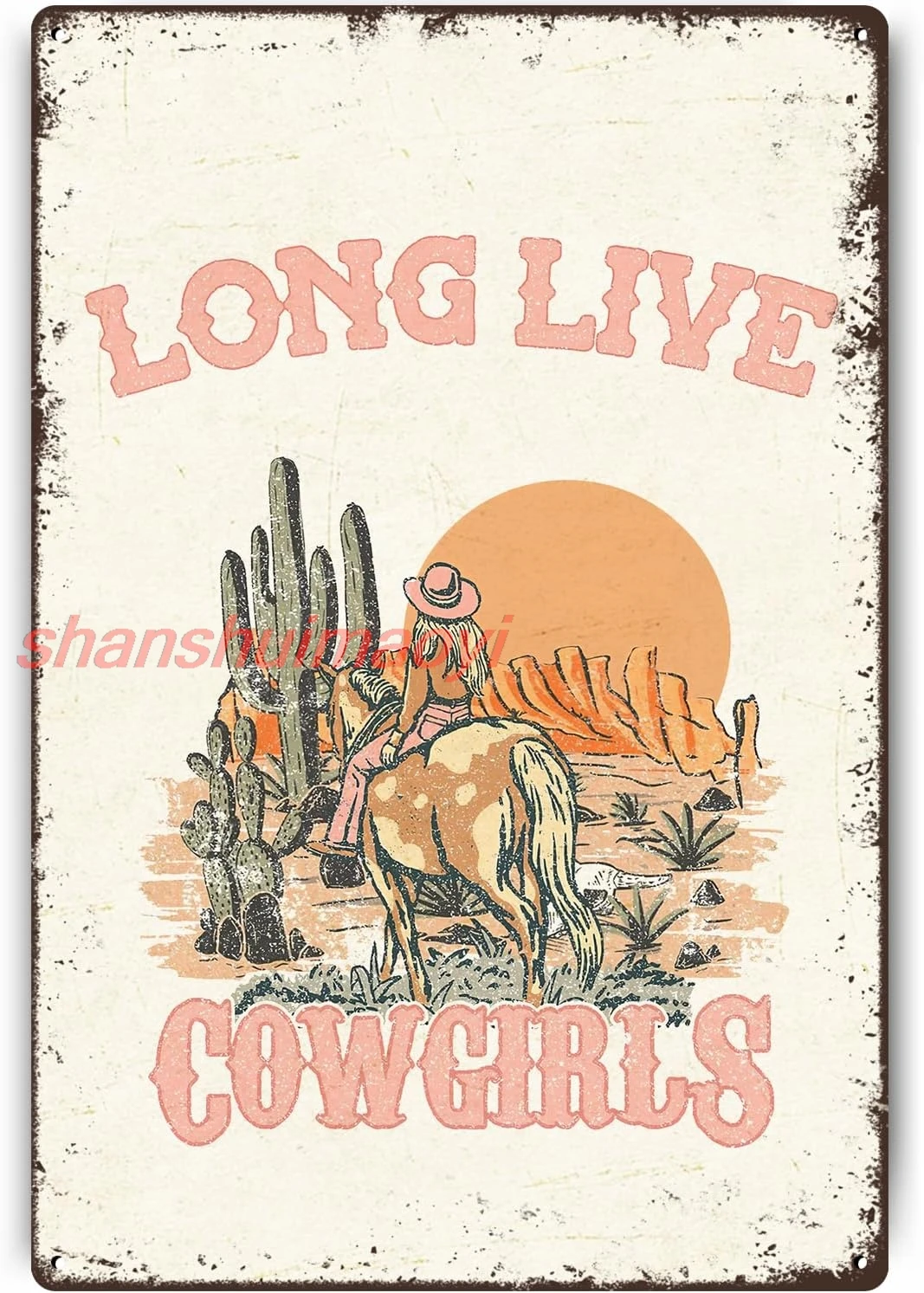 Жестяная вывеска Znzd Long Live Cowgirls