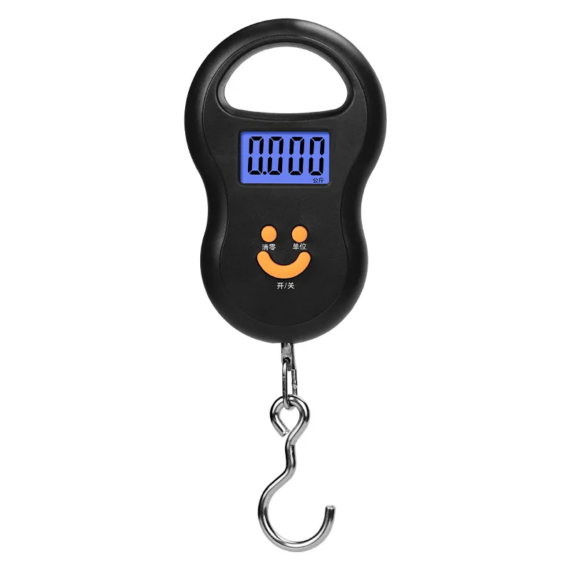 

Portable 50Kg 10g Hanging Scale Digital Scale BackLight Electronic Fishing Weights Pocket Scale Luggage Scales Black