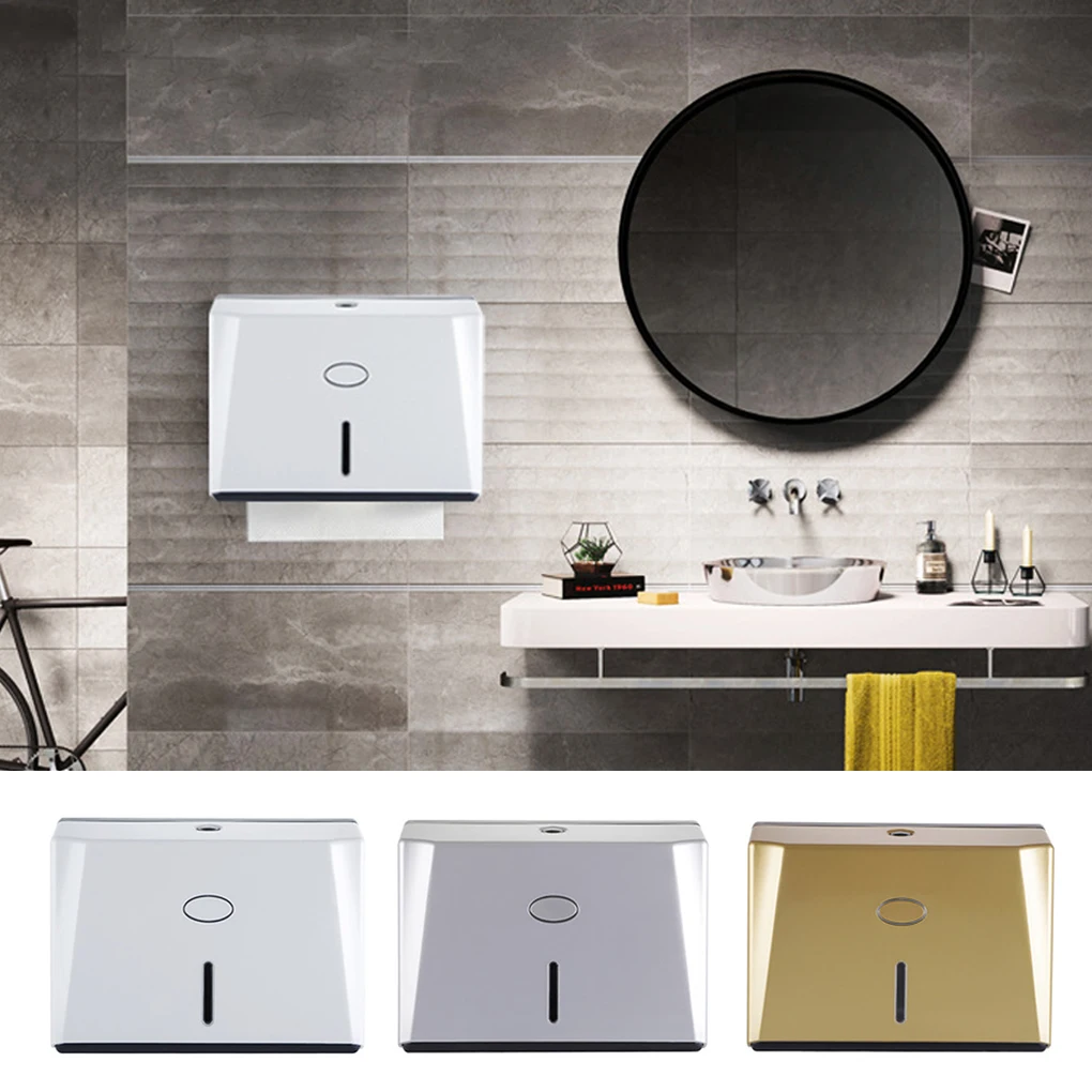 

Wall Mounted Tissues Box Waterproof Napkin Paper Holder Cover Office Hotel Dorm Bathroom Washroom Punch Free Case