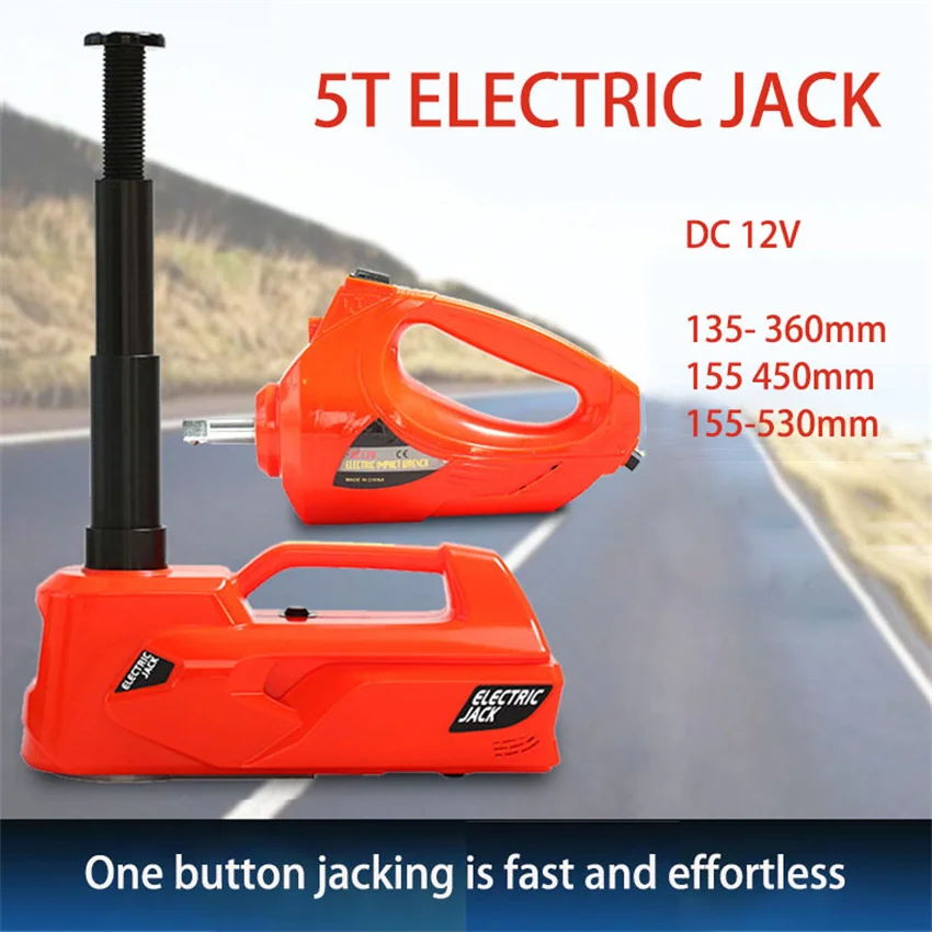 Portable DC 12V Electric Car Jack 5T 155-530mm High Lifting Jack Electric Hydraulic Jack for Sedan and SUV
