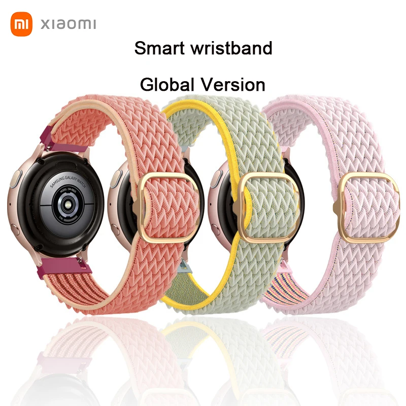 

Смарт-браслет XIAOMi для часов, плетеный браслет из нейлона для мужчин и женщин, ремешок для часов 20 мм/22 мм