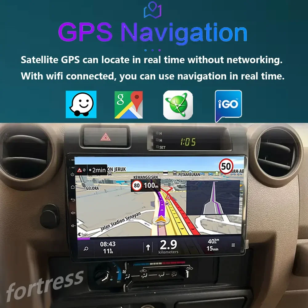 9 "для Toyota Pickup Land Cruiser LC 70 79 серии 2007-2020 Android 13 авторадио беспроводной Carplay