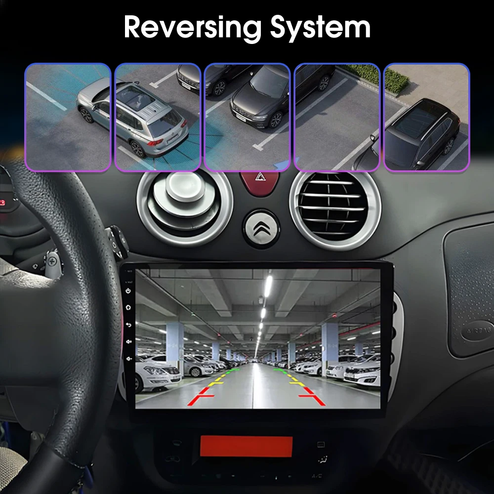 Фото Для Citroen C2 C3 2001-2010: Автомагнитола Android 16, мультимедийный плеер, GPS-навигация, Carplay, DVR, сенсорный экран №4