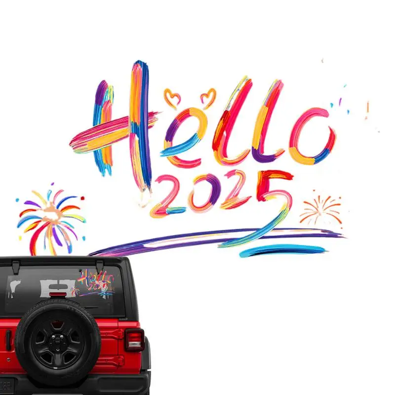 2025 наклейка на окно Hello статическая стеклянная новогодние наклейки окна