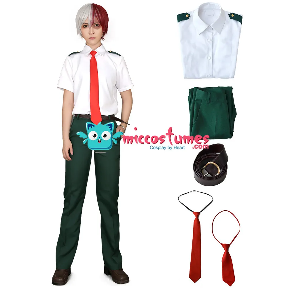 

My Hero Academia Summer School Uniform Cosplay Costume for Men with Long Tie and Short Tie