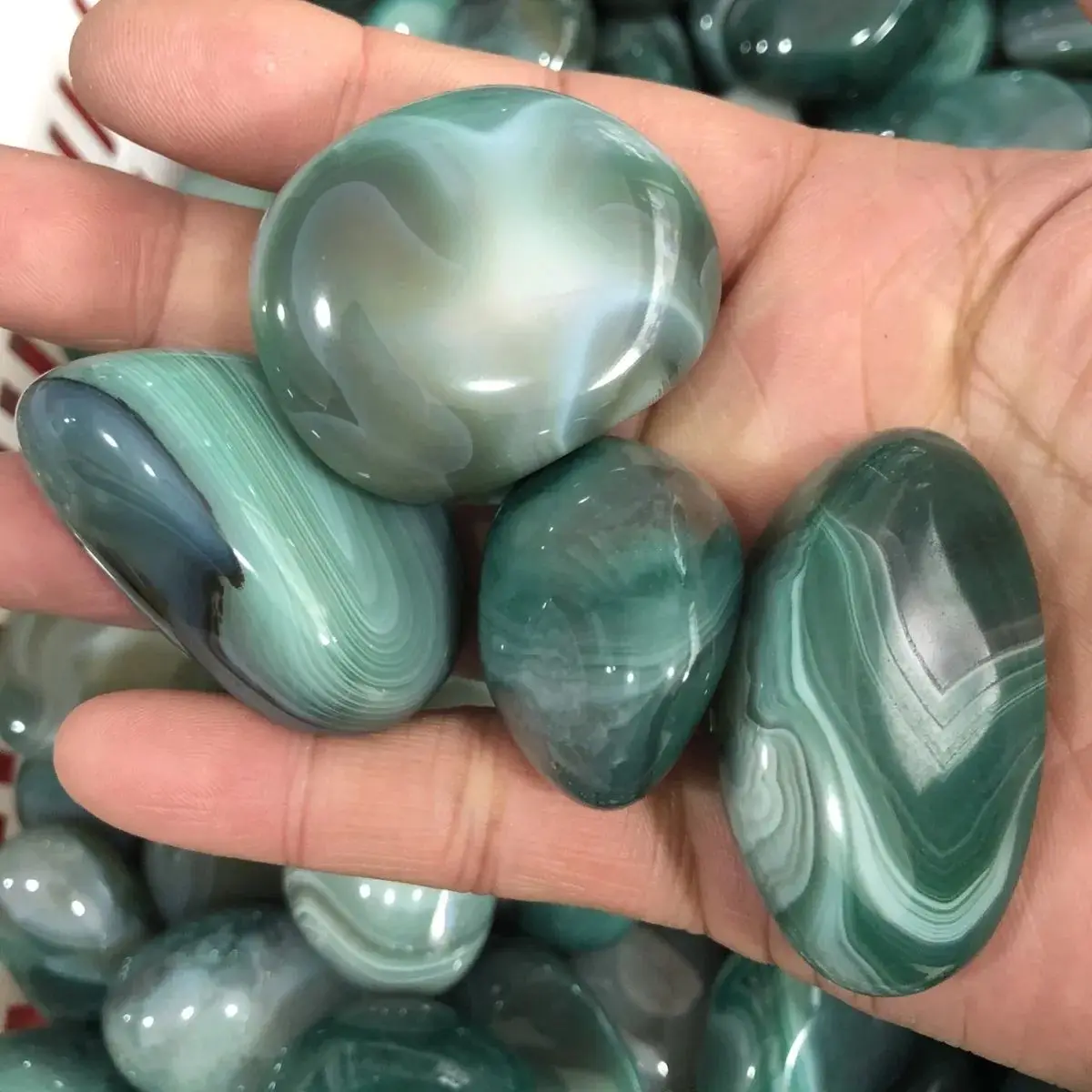 Natural Brazilian Peacock Blue Agate Handle Piece Original Stone Authentic Agate Original Stone Handle Piece Blue Agate Handle