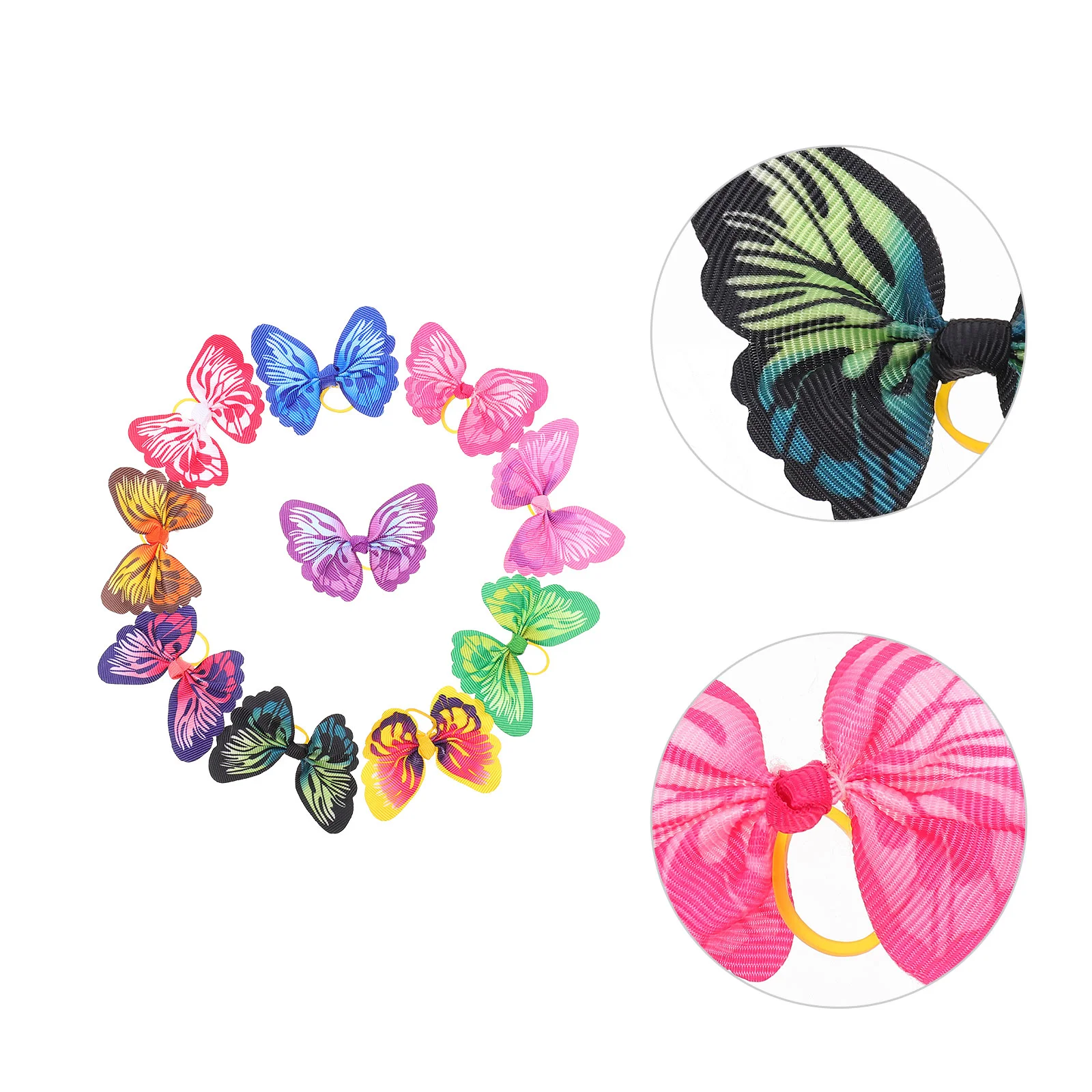 

30 Pcs Girl Scrunchies Dog Bows Ears Costume Jewelry Cute Bows Dogs Girl Ornaments Dog Hair Tie Bow Puppy Pet Head Flower