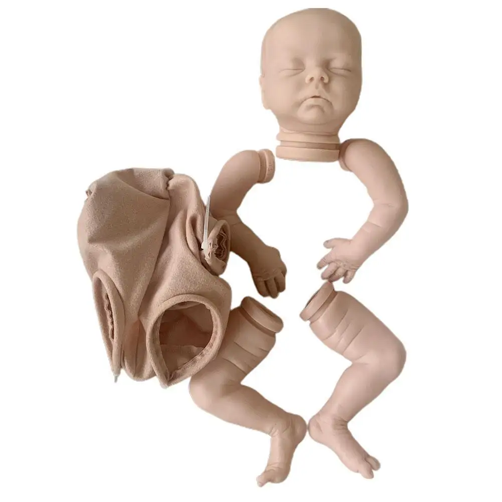 

18inch Rebirth Doll Kit Lifeike DIY Doll Parts Fresh Color Soft Unassembled Baby Doll Toy Realistic Unfinished Doll Sets