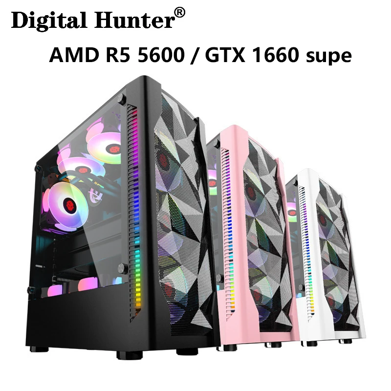 DIY PC Gaming AMD R5 5600 GTX1660 Super DDR4 16GB SSD 960GB Discrete Graphics Cards Gamers Desktop Computers
