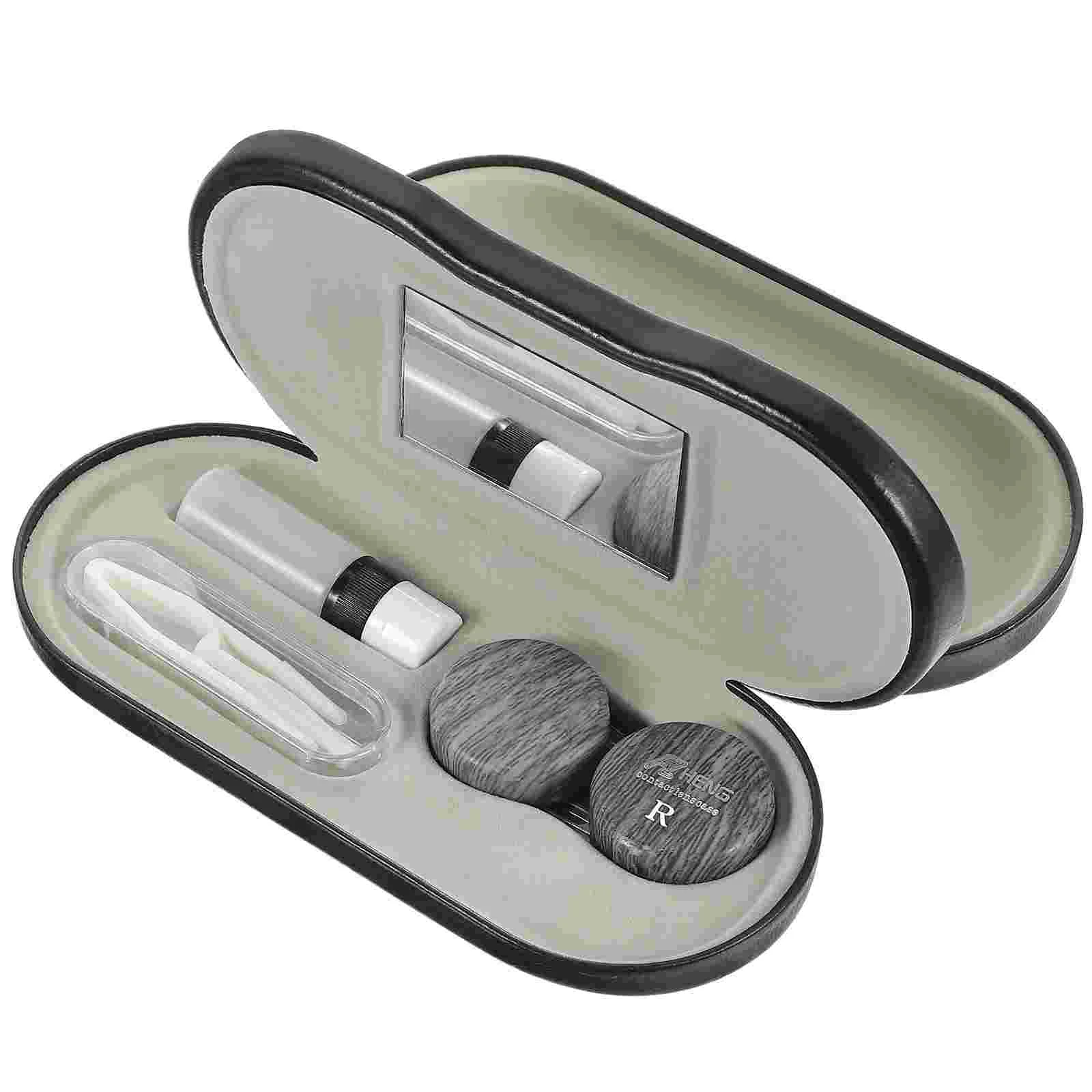 

Dual Purpose Glasses Case Compact Organizer Outdoor Multipurpose Container Trendy Eyeglasses Sunglasses Double Layer Sided