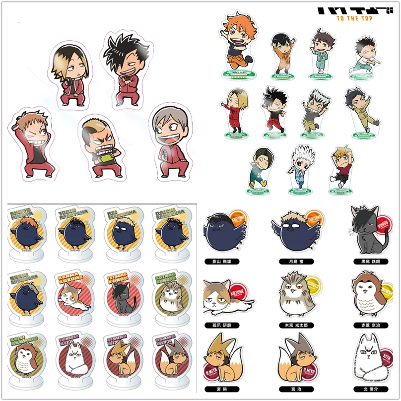 

Аниме Haikyuu! Мини-фигурка кукла Shoyo Hinata Tobio Kageyama Daichi Sawamura koushi акриловая Фигурная Подставка модель Косплей игрушка подарок