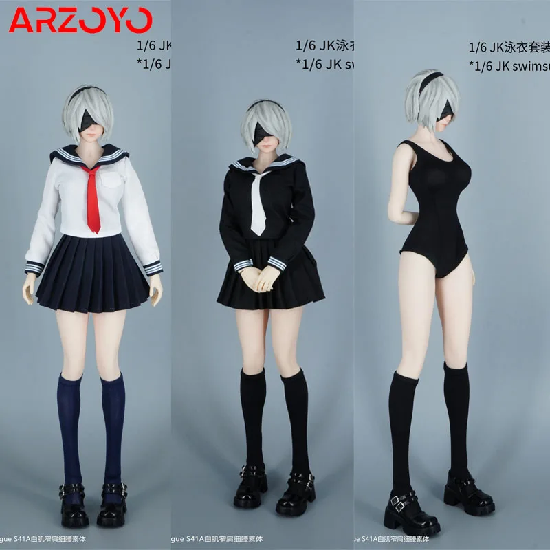 SA Toys SA011 масштаб 1/6, женский купальник JK, комплект униформы, одежда, костюм, модель для 12 дюймов TBLeague/PH, экшн-фигурка, белое тело