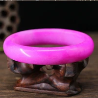 chinese natural peach blossom jade hand carved wide and wide bracelet fashion boutique jewelry men and women pink bracelet