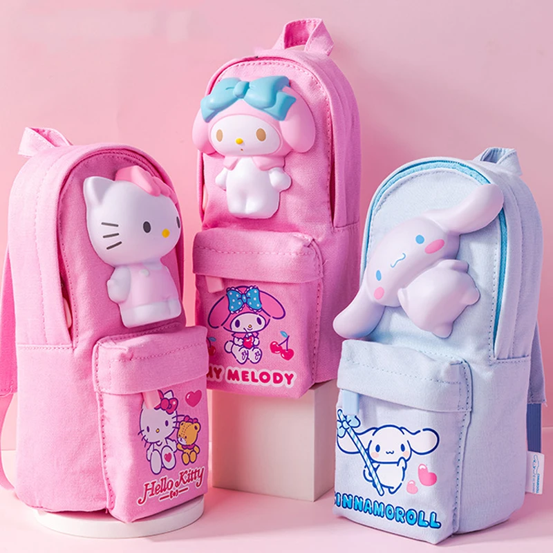 

Hellokittys Cinnamoroll My Melody Large Capacity Pencil Case Decompression Originality Cute School Supplies Students Stationery