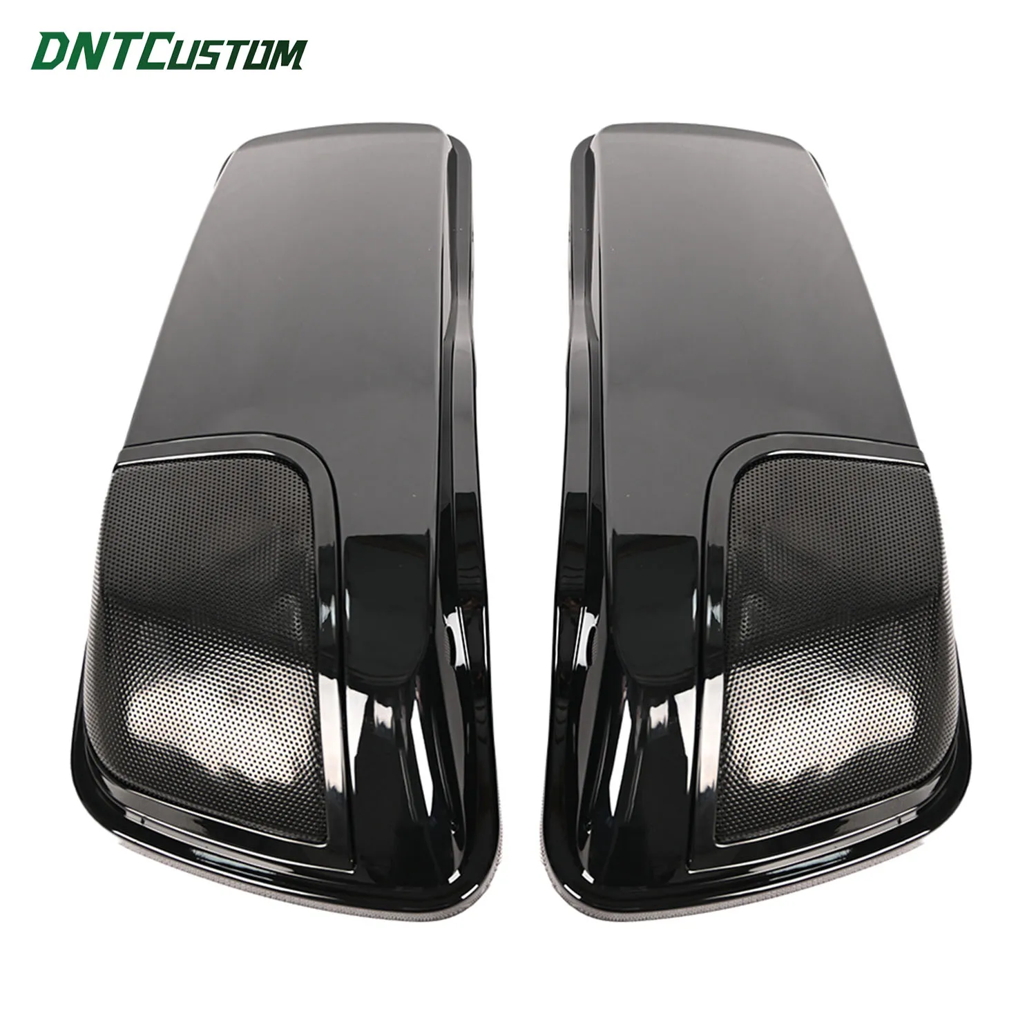 Фото DNTCUSTOM CVO Style 5x7 Крышки кофров для динамиков, глянцево-черные, заменяющие оригинальные, для мотоциклов Harley Touring 2014-2023 годов выпуска. №2