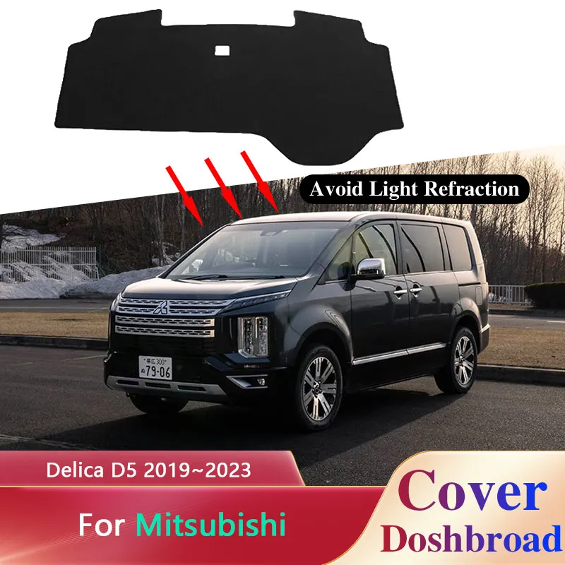

for Mitsubishi Delica D5 2019~2023 2020 2021 Car Dashboard Cover Board Mat Carpet Sunshade Pad Anti-sun Liner Cushion Accessorie