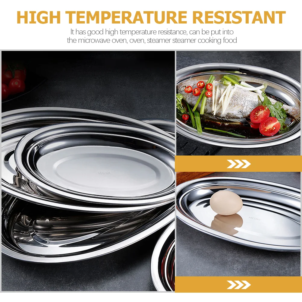 Пароварка для рыбы из нержавеющей стали простой поднос стейка декор тарелка с