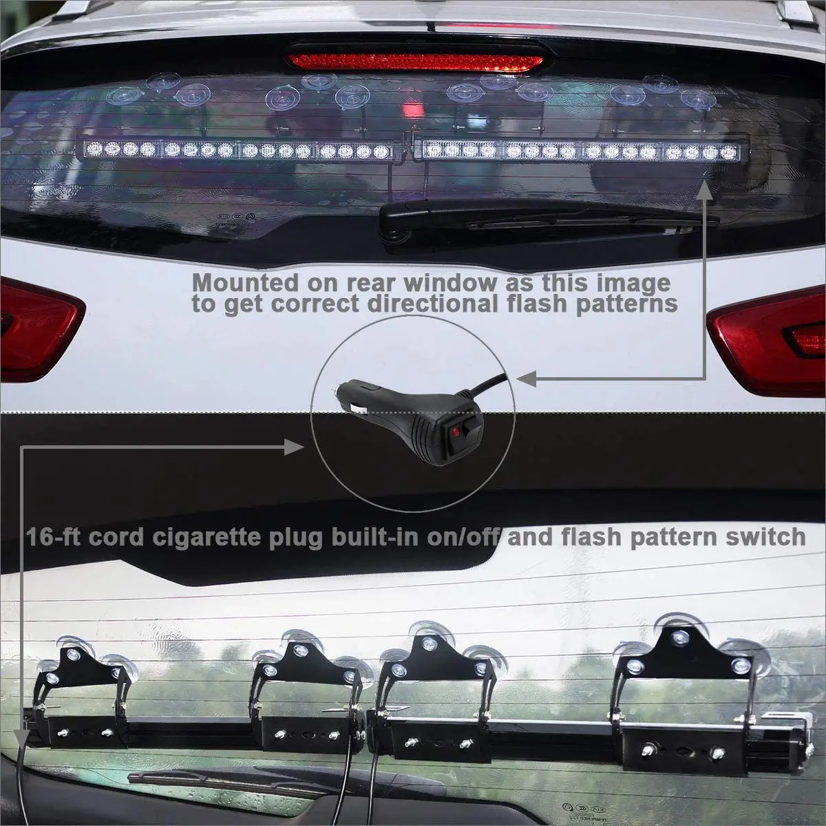 2 в 1 аварийная мигающая светодиодсветодиодный световая балка для грузовиков