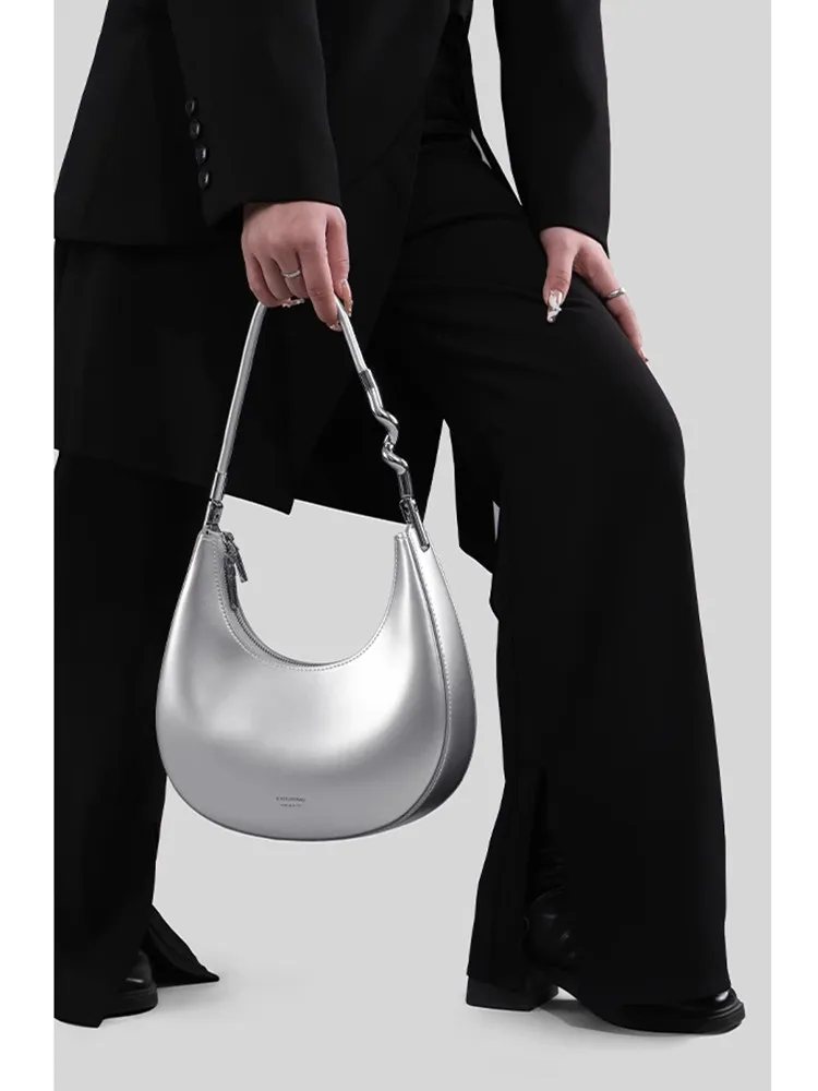 Модная уникальная женская сумка Moon Bag из натуральной кожи простая через плечо