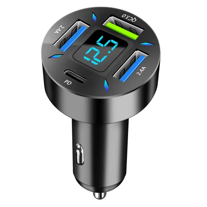 

Зарядное устройство USB Type-C для автомобиля, 66 Вт, PD 4, быстрая зарядка для автомобиля, QC3.0, 12/24 в, разветвитель для автомобильного прикуривателя, для iPhone, Huawei
