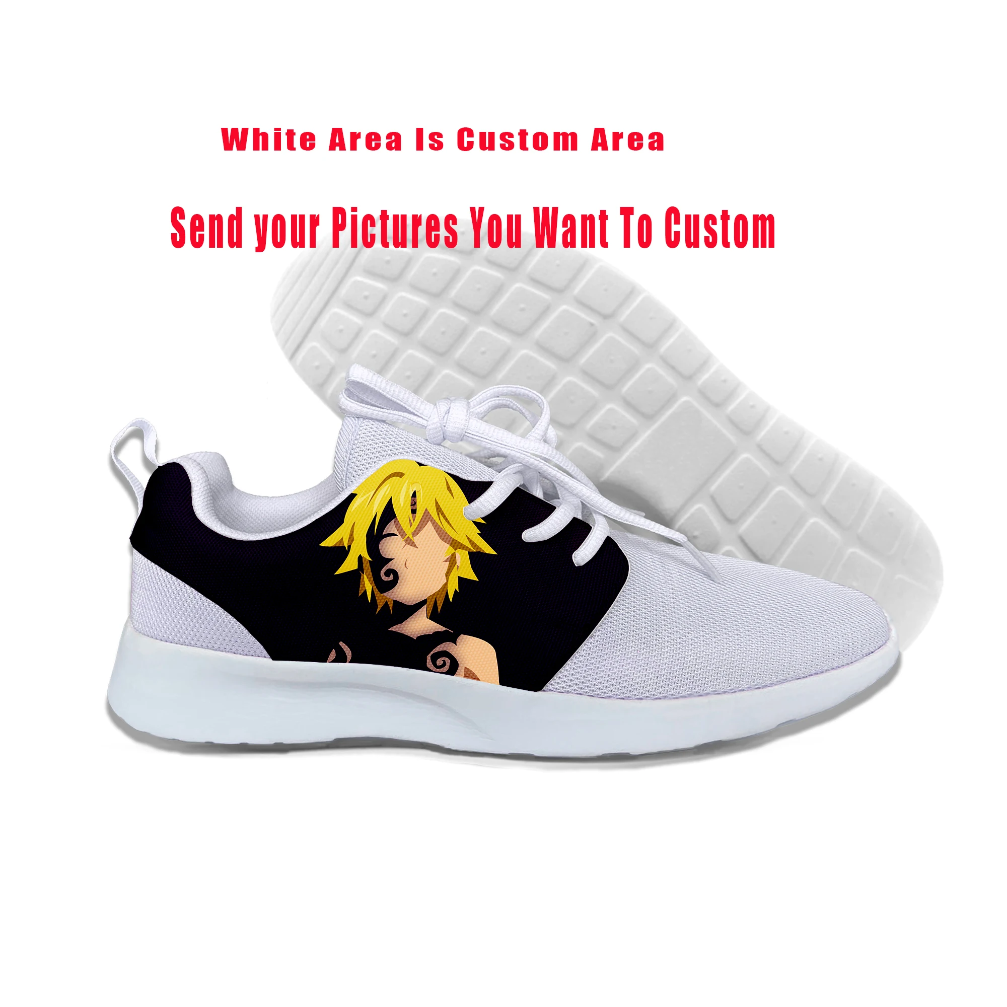 

Hot New Anime Japanese Manga Seven Deadly Sins Meliodas The Seven Deadly Sins Man Woman Shoes Fashion Mesh Sports Shoes Sneakers