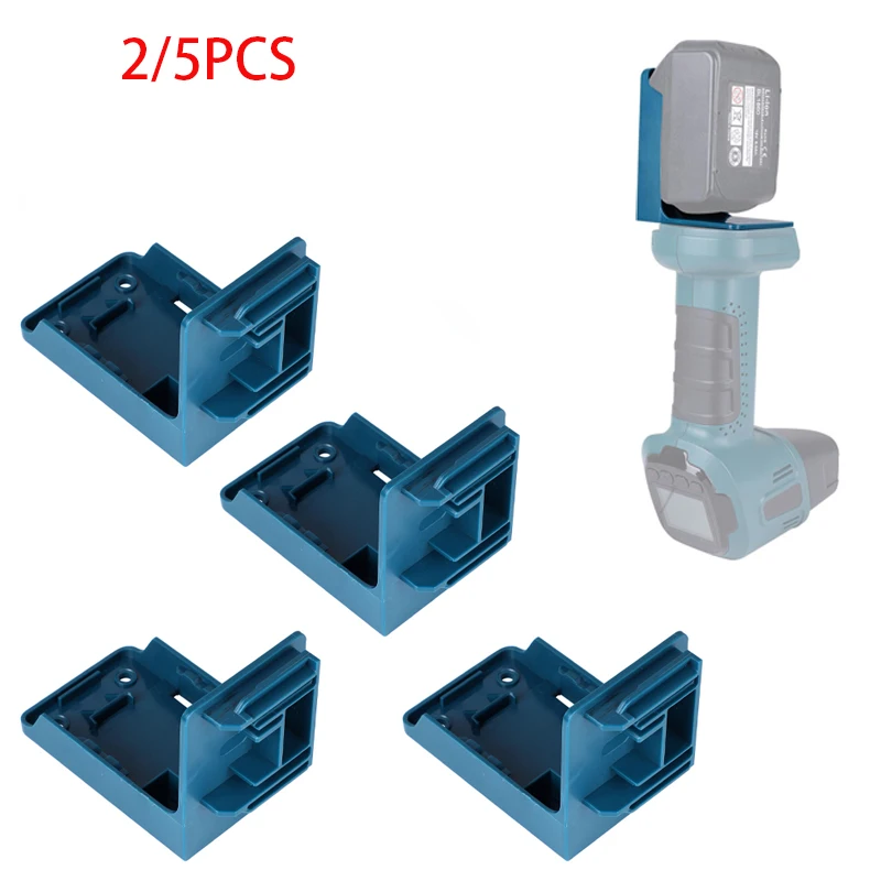 1/2/5 Pack Power Tool Battery Mount Holder 2-in-1 Stand For Makita/DEWALT/Milwaukee M&18 18V Battery Tool Storage Rack Bracket