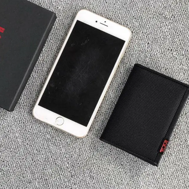 Tumi Ballistic Nylon with First Layer Cowhide Purses Card Wallet Wallet for Men Men Wallet Coin Purse Luxury Wallet