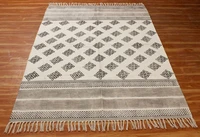 rug yoga mat 5x8 6x9 ft indien hand block printed dhurrie flat weave cotton