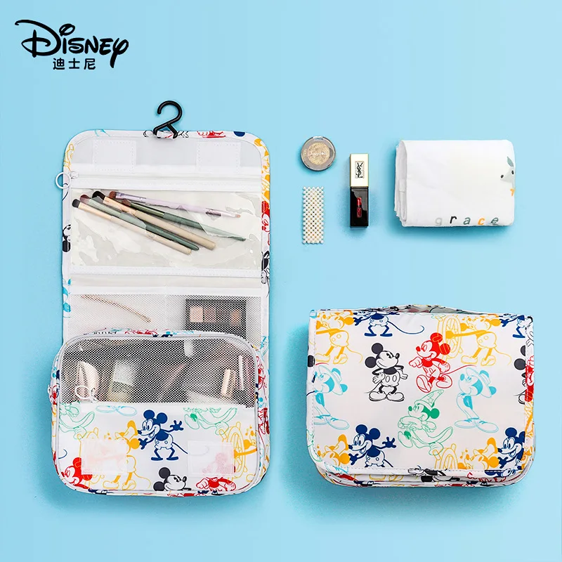 

24Cm Disney Mickey Large-Capacity Cosmetic Bag for Men and Women Multi-Functional Travel Supplies Portable Cosmetic Storage Bag